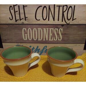 Design Pac Inc Coffee Cups Lot Of 2 Mugs Unique Shape